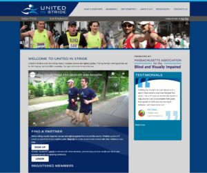 screenshot of United In Stride website