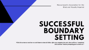 image of title slide of "Successful Boundary Setting" training